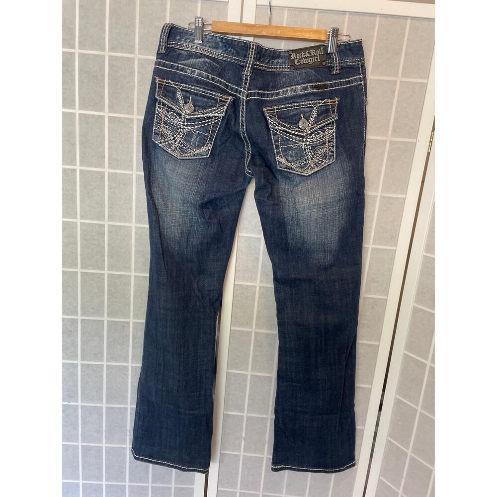 Rock & Roll Cowgirl Low Rise Bootcut Jeans 31x32 Western Chic Y2K Rodeo Festival